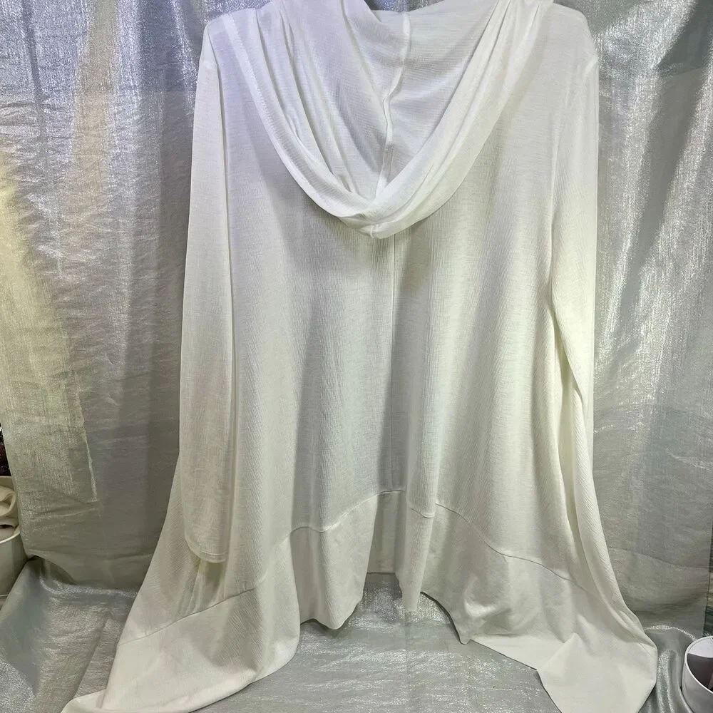 Swimsuits for All Women's Beach Sheer Light Cover Up Pockets & Hood Size 10/12